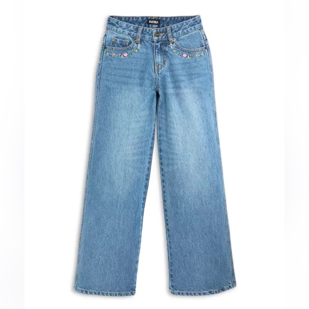 Katie J NYC TWEEN CHICAGO “EMBROIDERED BOW” LOW-RISE JEAN